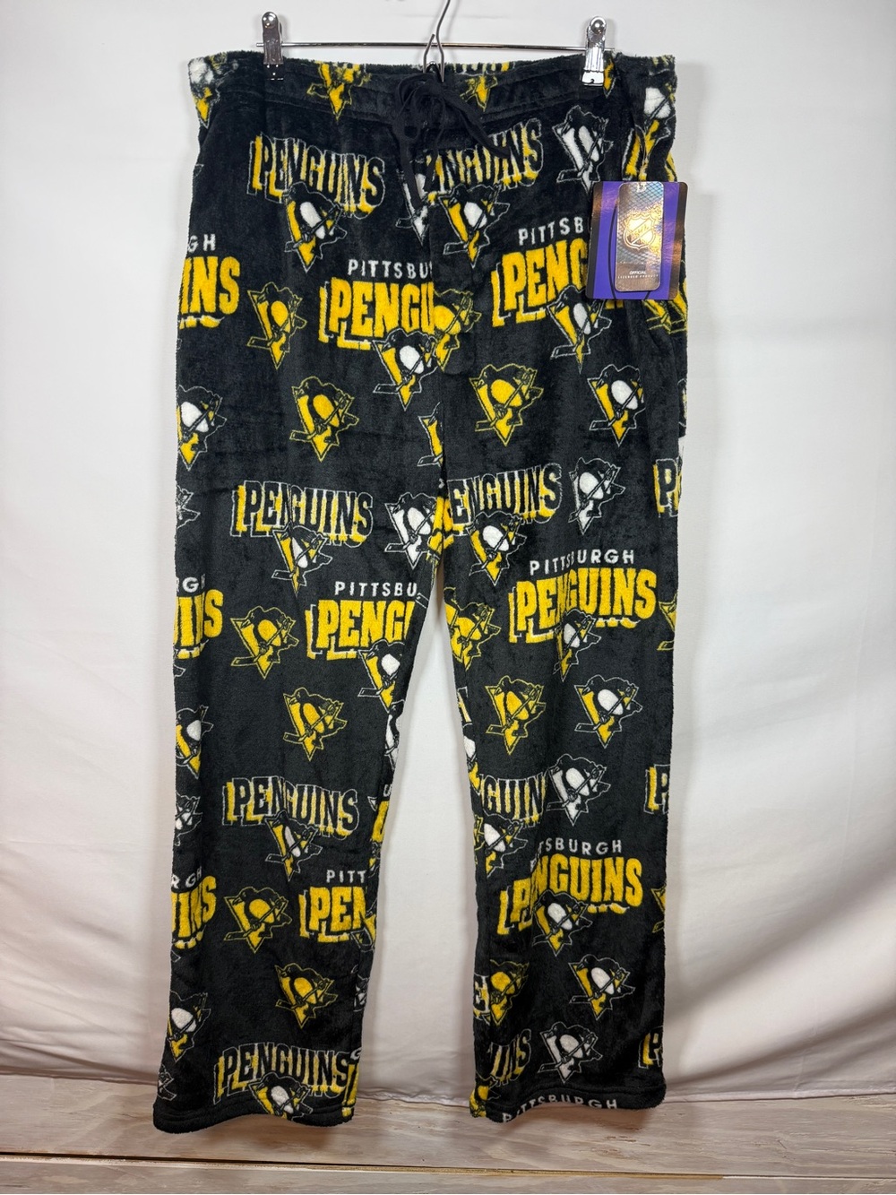 NHL Pittsburgh Penguins Fleece Sleepwear Men's P.J. Bottoms Lounge Pants NWT XL